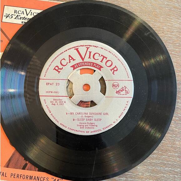 Jimmie Rodgers Yodeling Yours Vol 3 Memorial Albulm 45rpm vinyl Record - Picture 5 of 5